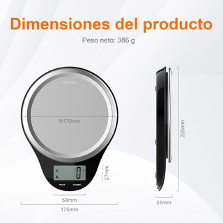 GRIFEMA báscula digital cocina acero inoxidable