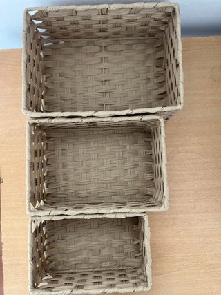 Organizzatori da bagno in carta e vimini