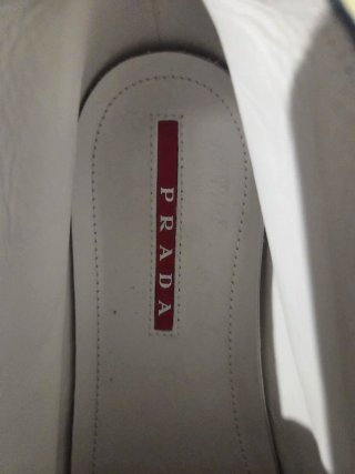 Sneakers Prada blu scamosciate