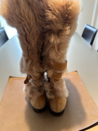 Botas Uterqüe pelo beige Talla 39