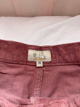 Pantalón rosa de pana ancho