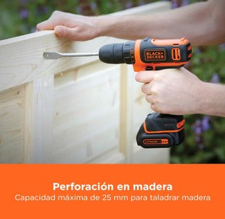 Taladro atornillador a batería Black+Decker 10.8V