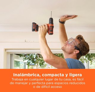 Taladro atornillador a batería Black+Decker 10.8V