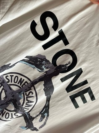 Camiseta Stone Island Blanca Talla L