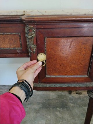 Tocador antiguo mármol y madera
