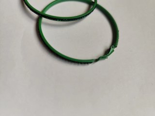 Pendientes de aro verdes