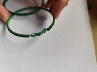 Pendientes de aro verdes