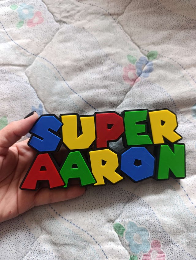 Letrero 3D Super Mario personalizable