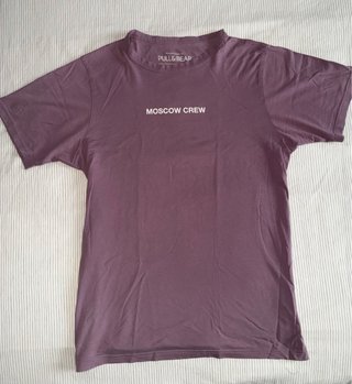 Camiseta Pull&Bear Hombre Morada