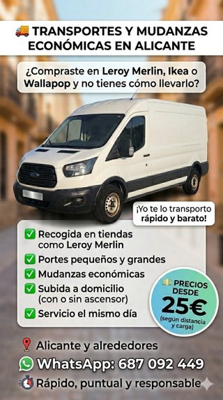 Furgoneta para Transporte en Alicante