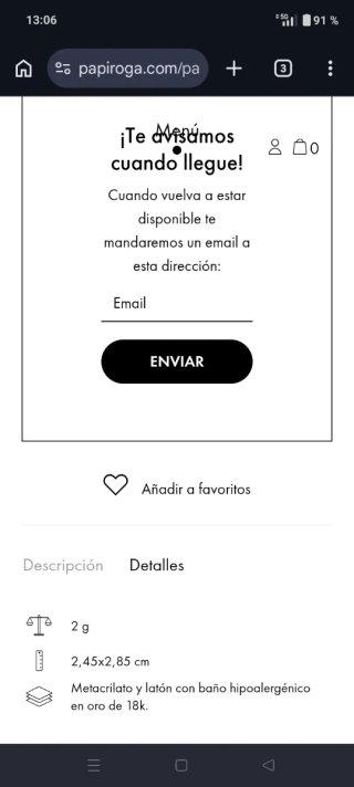 Pendientes Papiroga Anfiteatro de Noche