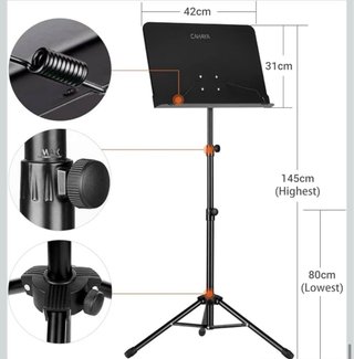 Atril Música Extensible CAHAYA Negro