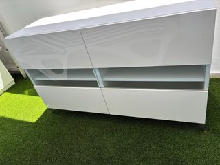 Mueble TV  o vitrina blanco y cristal