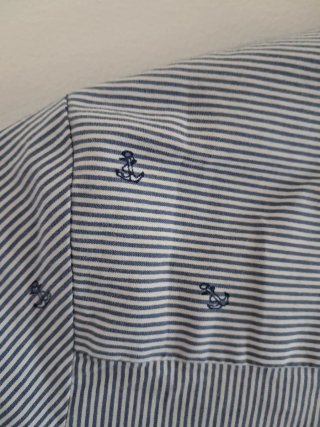 Camisa Zara Rayas Talla S Marinera