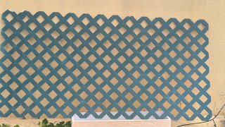 Celosía de plástico para jardin.