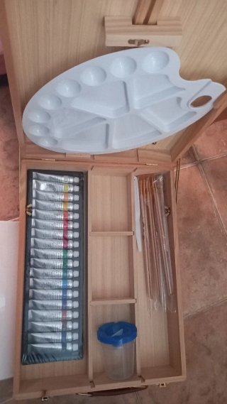 Maletín pintura con caballete Crelando