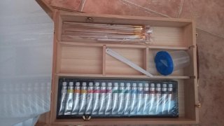 Maletín pintura con caballete Crelando