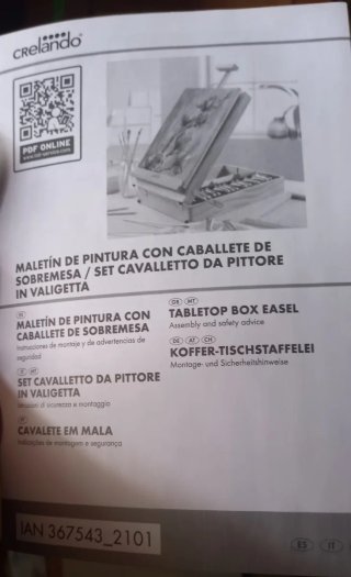 Maletín pintura con caballete Crelando
