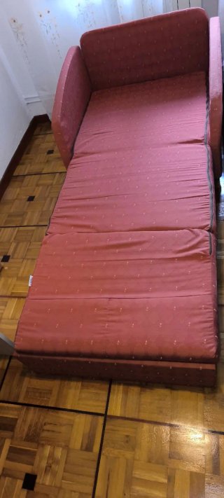 Sofá Cama 1 Plaza Rojo Ladrillo