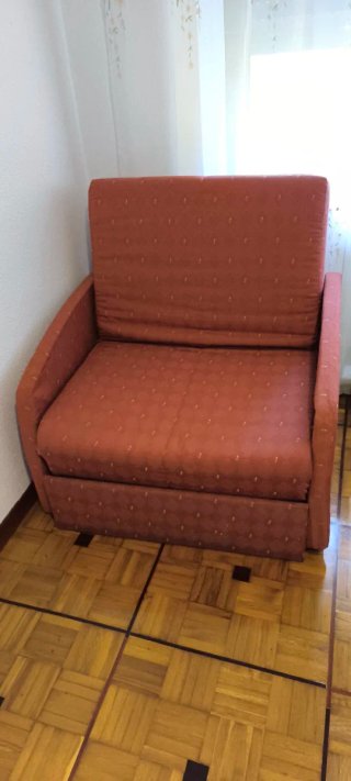 Sofá Cama 1 Plaza Rojo Ladrillo