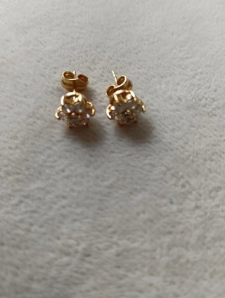 Pendientes flor con circonitas