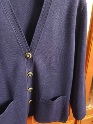 Chaqueta punto mujer azul marino