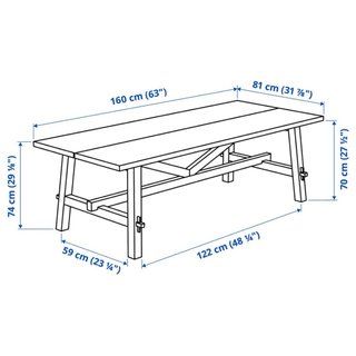 Tavolo da pranzo SKOGSTA IKEA e 4 sedie Nordviken
