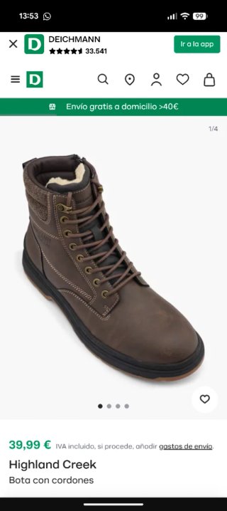 BOTAS DE MONTAÑA HIGHLAND CREEK SIN ESTRENAR