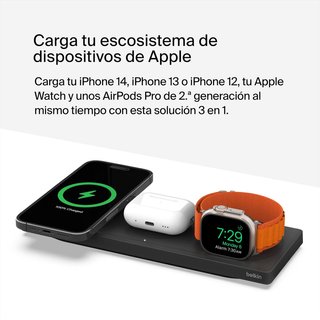 Caricatore wireless rapido portatile Belkin per iPhone, Apple Watch e AirPods