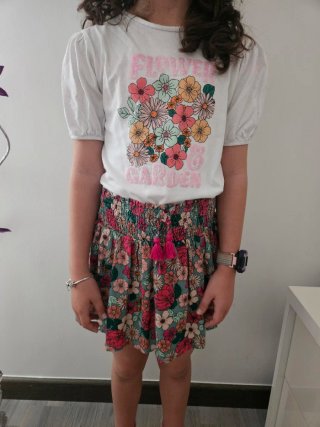 Conjunto niña 7-8 años floral