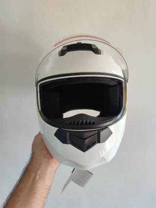 Casco Moto Modular Talla M Blanco Unisex