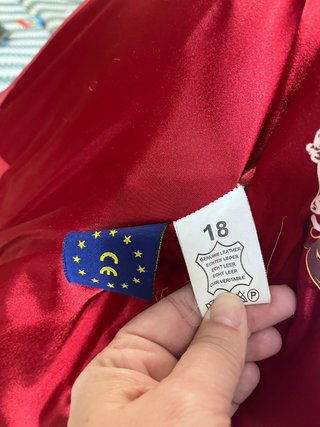 Chaqueta de cuero roja Talla XL