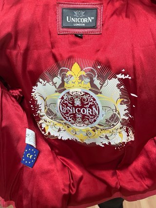 Chaqueta de cuero roja Talla XL