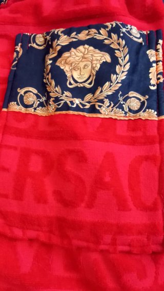 Accappatoio Versace Baroque Rosso Taglia S 100% Or