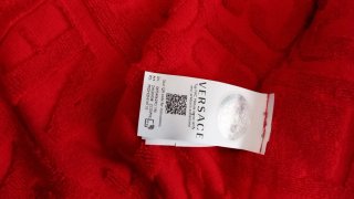 Accappatoio Versace Baroque Rosso Taglia S 100% Or