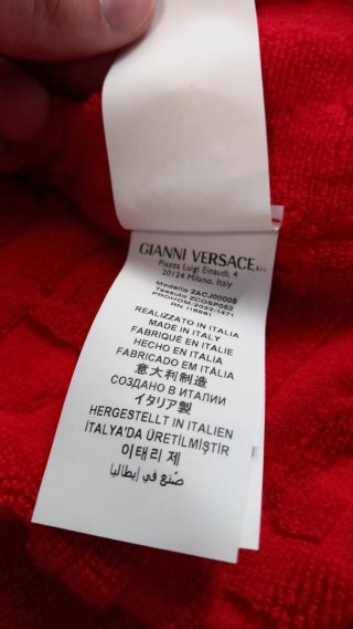 Accappatoio Versace Baroque Rosso Taglia S 100% Or