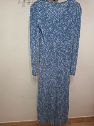 Vestido Mango lunares azul y blanco