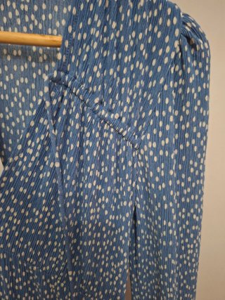 Vestido Mango lunares azul y blanco