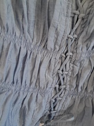 Blusa suelta azul grisáceo talla S