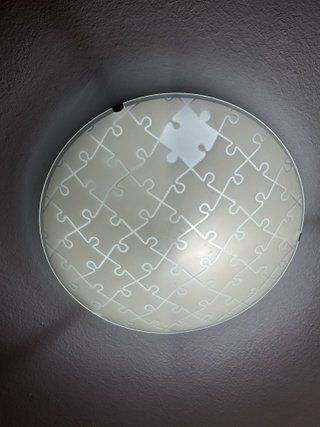 Plafón Techo Cristal Diseño Puzzle