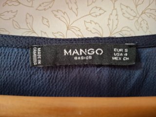 Vestido corto Mango azul Talla S