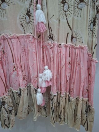 Vestido Nisa Beige y Rosa Talla Única