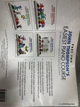Libro John Thompson's Easiest Piano Course Part Tw