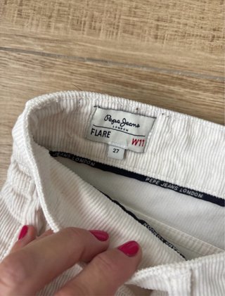 Pantalón flare Pepe Jeans blanco