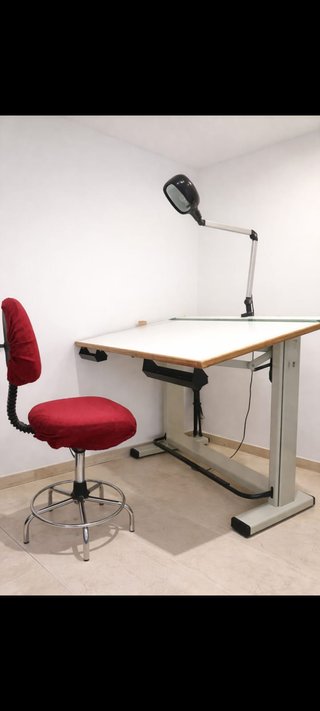 Mesa Dibujo + Flexo + Silla Regulable