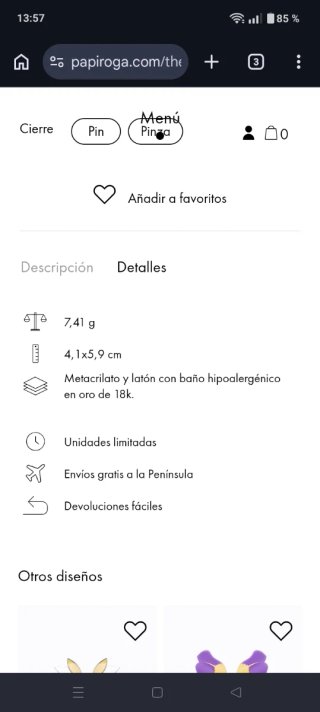 Pendientes Papiroga La Primavera Dorados