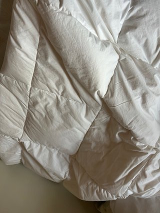 Edredón plumón blanco de Zara