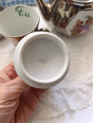 Juego café Alda Artesanía porcelana.