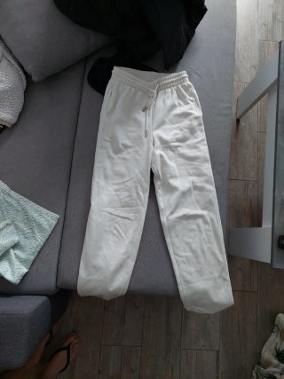 Pantalones chándal H&M blancos talla XS