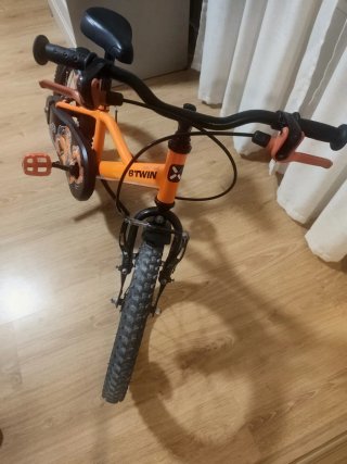 Bicicleta infantil Btwin Robot 16 pulgadas naranja